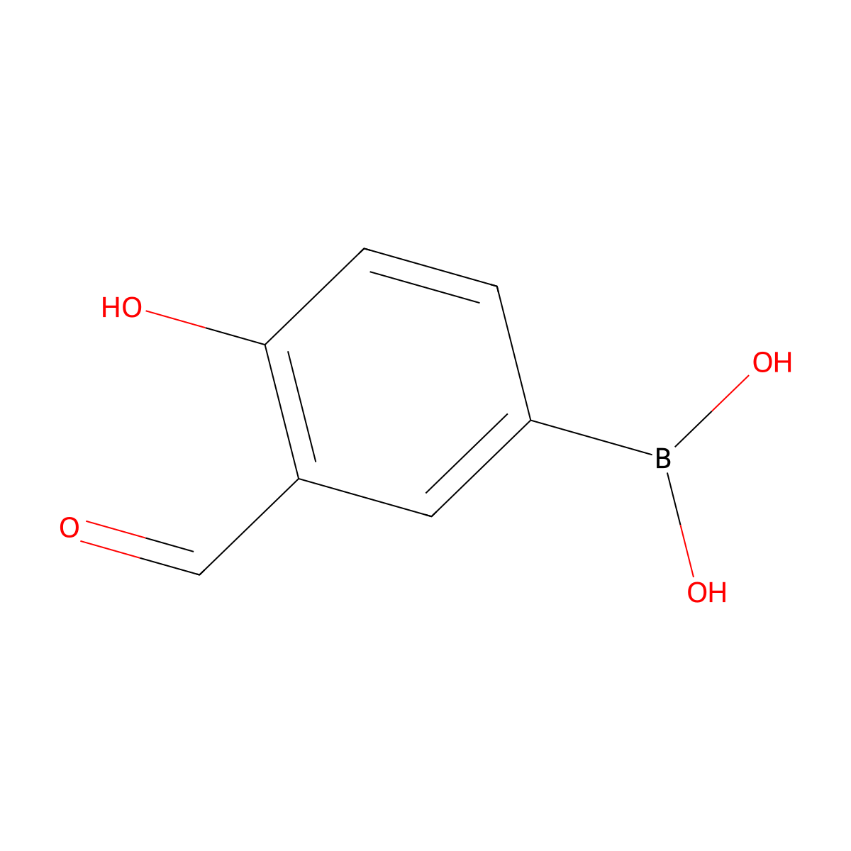 (3-Formyl-4-hydroxyphenyl)boronic acid molecular structure, CAS 182344-24-7