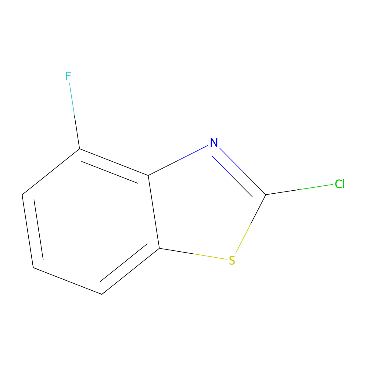 2-Chloro-4-fluorobenzothiazole molecular structure, CAS 182344-56-5