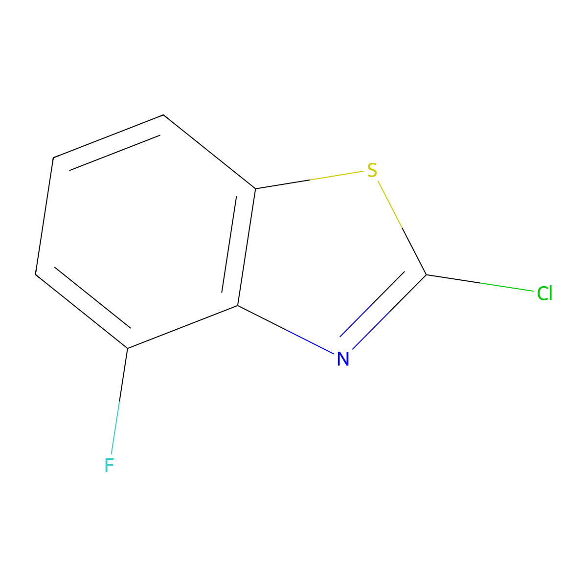 2-Chloro-4-fluorobenzothiazole molecular structure, CAS 182344-56-5
