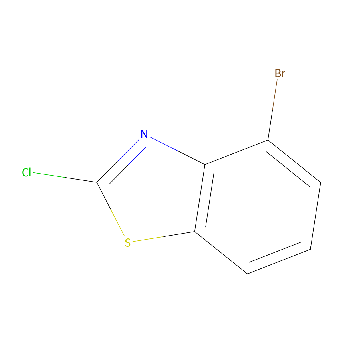 4-Bromo-2-chloro-1,3-benzothiazole molecular structure, CAS 182344-57-6
