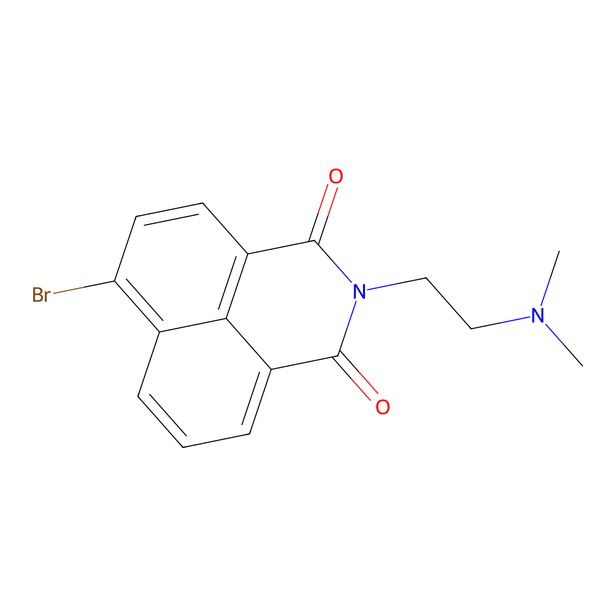 6-Bromo-2-(2-(dimethylamino)ethyl)-1h-benzo[de]isoquinoline-1,3(2h)-dione molecular structure, CAS 182344-65-6
