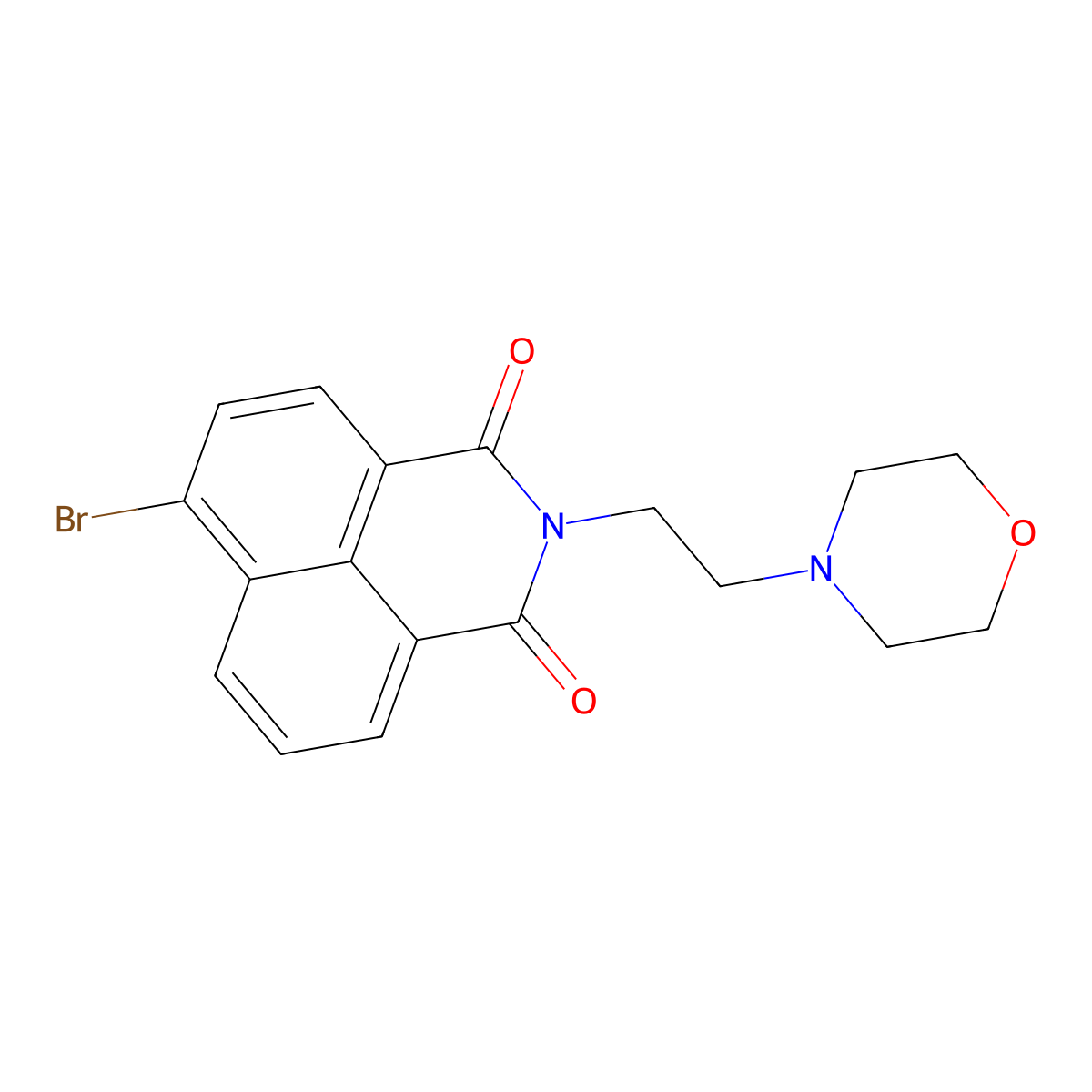 6-Bromo-2-(2-morpholinoethyl)-1h-benzo[de]isoquinoline-1,3(2h)-dione molecular structure, CAS 182344-68-9