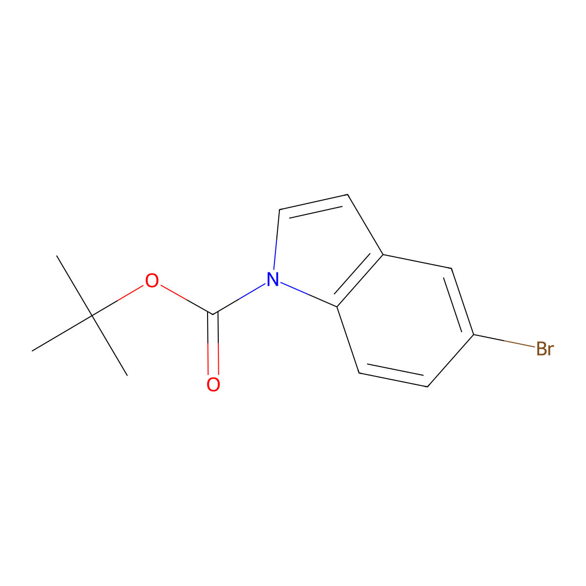 N-Boc-5-bromoindole molecular structure, CAS 182344-70-3