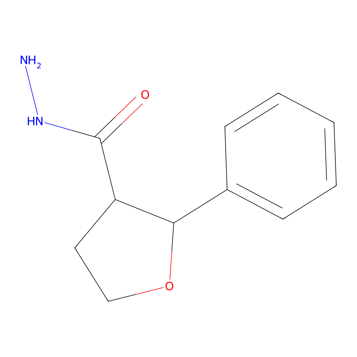 2-Phenyloxolane-3-carbohydrazide molecular structure, CAS 1823445-89-1