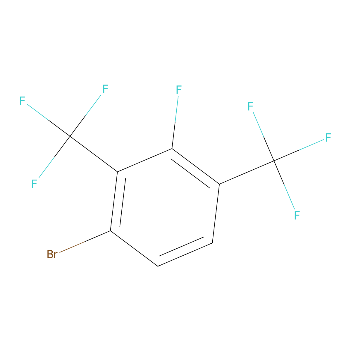 2,6-Bis(trifluoromethyl)-3-bromofluorobenzene molecular structure, CAS 1823446-66-7