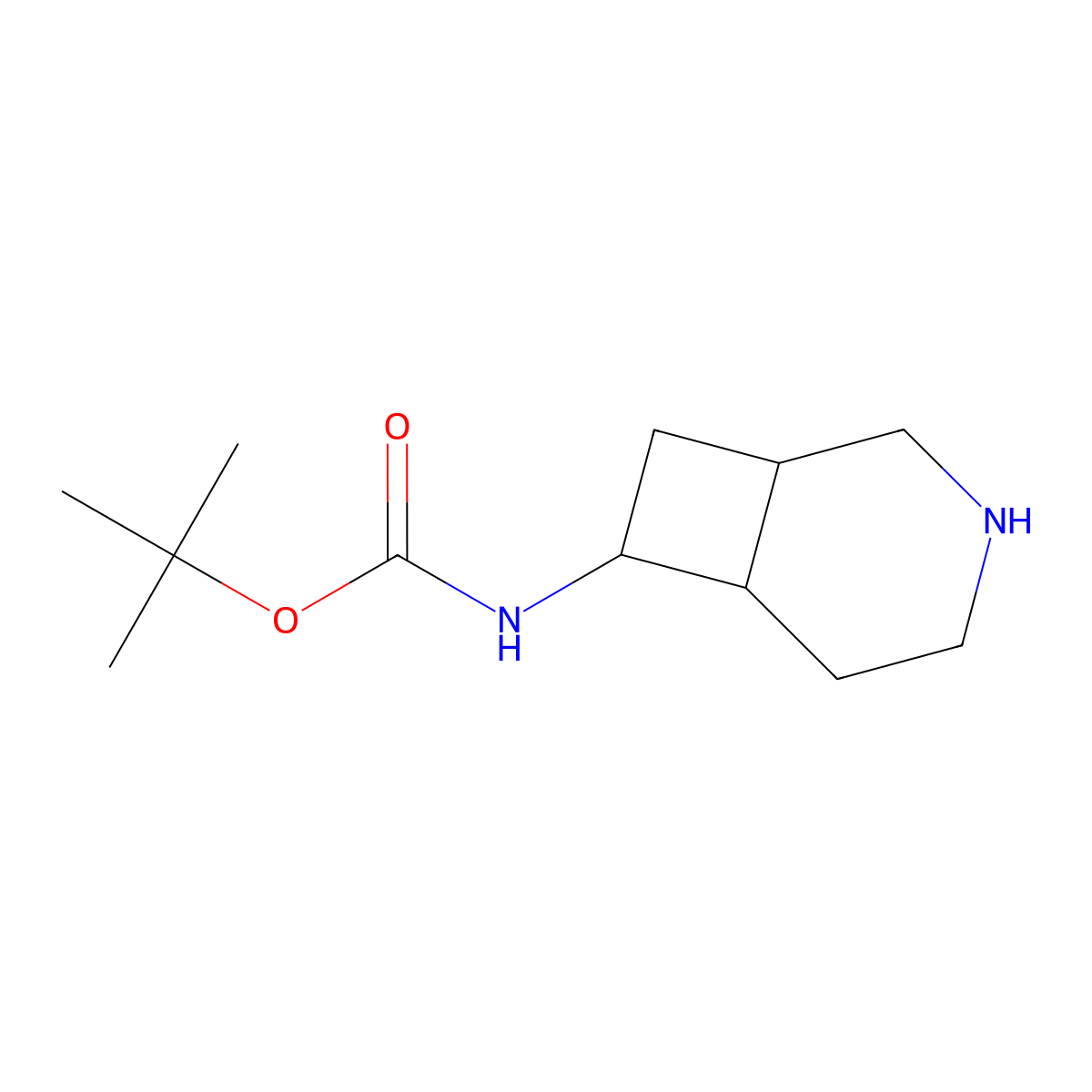 tert-butyl N-{3-azabicyclo[4.2.0]octan-7-yl}carbamate molecular structure, CAS 1823450-48-1