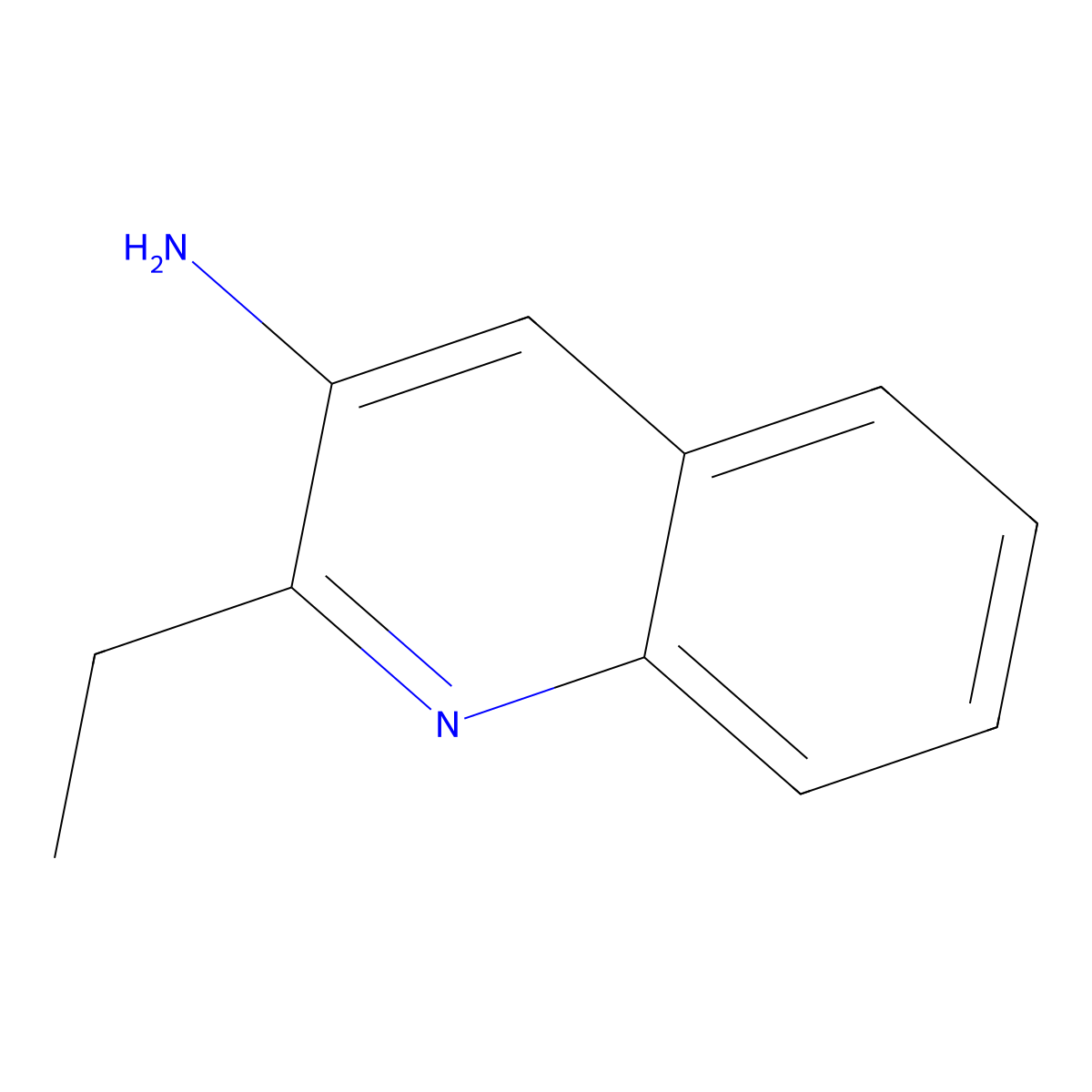 2-Ethylquinolin-3-amine molecular structure, CAS 1823452-39-6