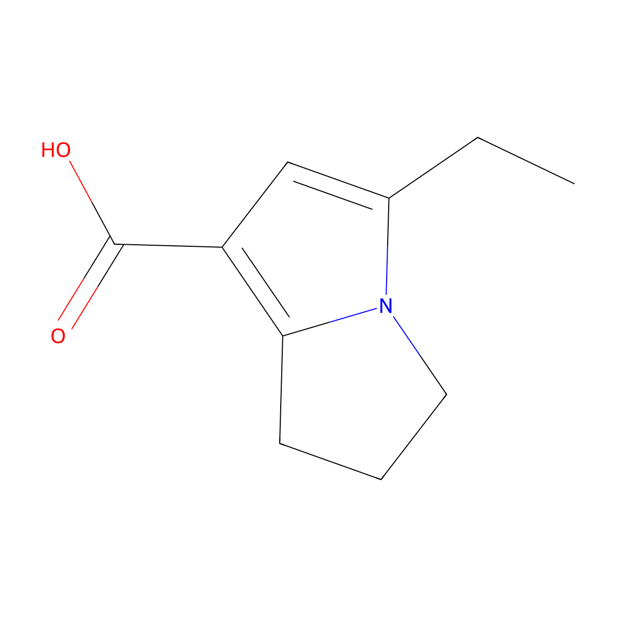 5-Ethyl-2,3-dihydro-1H-pyrrolizine-7-carboxylic acid molecular structure, CAS 1823455-13-5