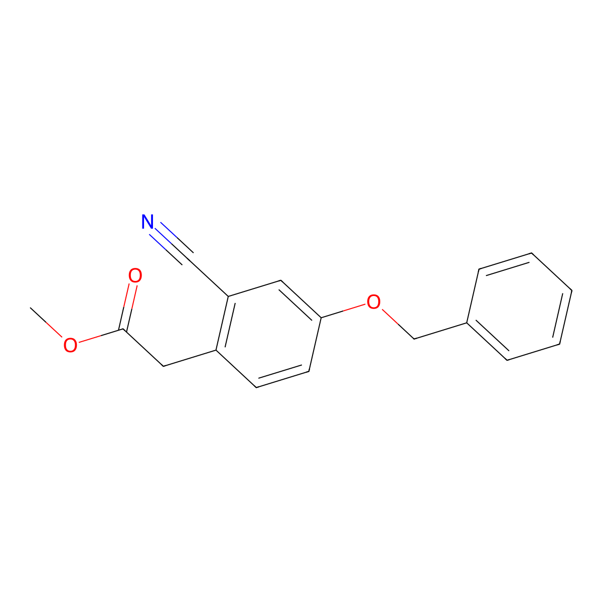 Methyl 2-[4-(Benzyloxy)-2-cyanophenyl]acetate molecular structure, CAS 1823457-26-6