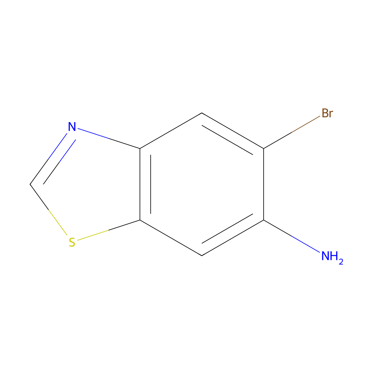 5-Bromobenzo[D]thiazol-6-amine molecular structure, CAS 1823470-87-6