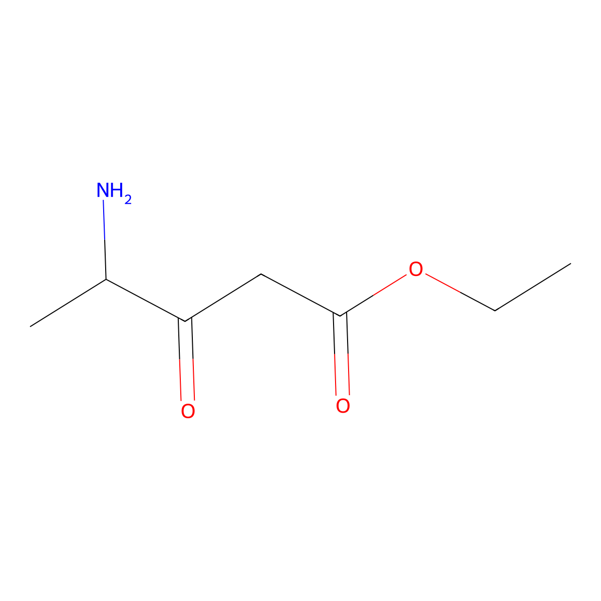 Ethyl 4-amino-3-oxopentanoate molecular structure, CAS 1823476-70-5