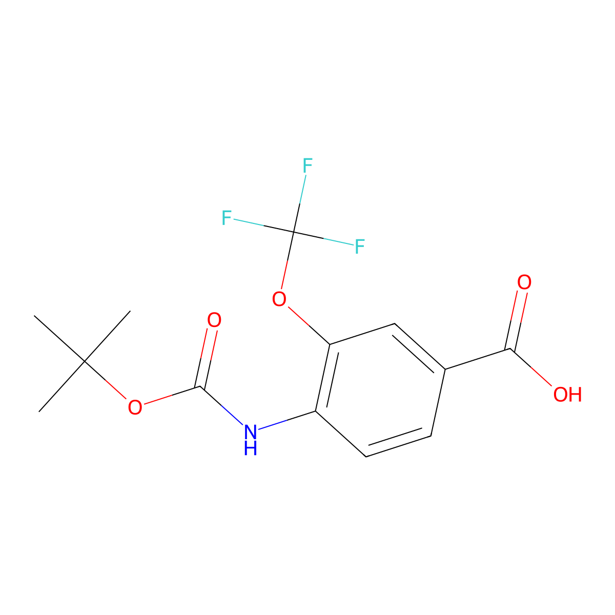 4-{[(Tert-butoxy)carbonyl]amino}-3-(trifluoromethoxy)benzoic acid molecular structure, CAS 1823478-56-3