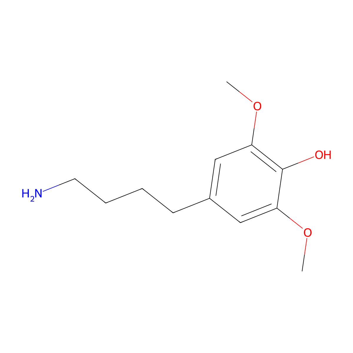 4-(4-Aminobutyl)-2,6-dimethoxyphenol molecular structure, CAS 1823478-74-5