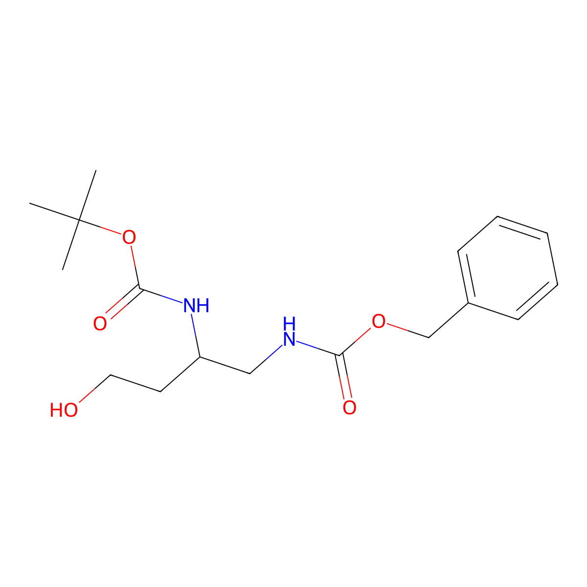 Benzyltert-butyl(4-hydroxybutane-1,2-diyl)dicarbamate molecular structure, CAS 1823478-90-5