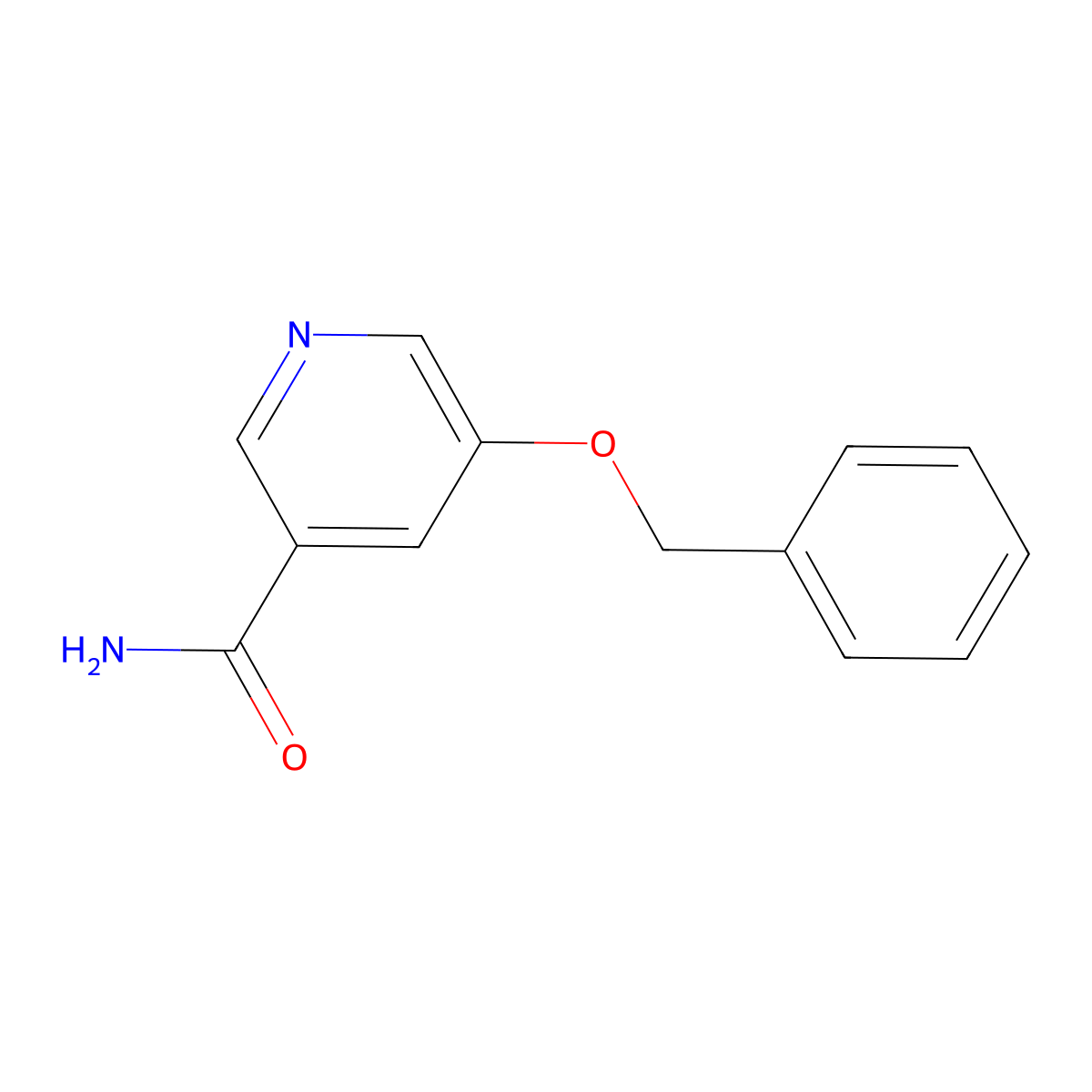 5-(Phenylmethoxy)-3-pyridinecarboxamide molecular structure, CAS 1823479-48-6