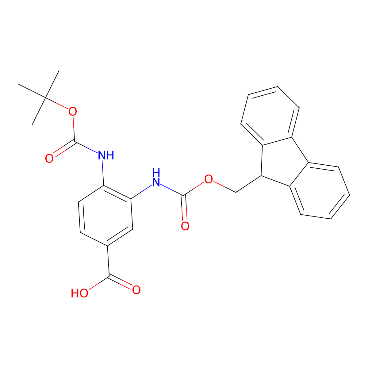 Fmoc-Dbz(o-Boc)-OH molecular structure, CAS 1823479-63-5