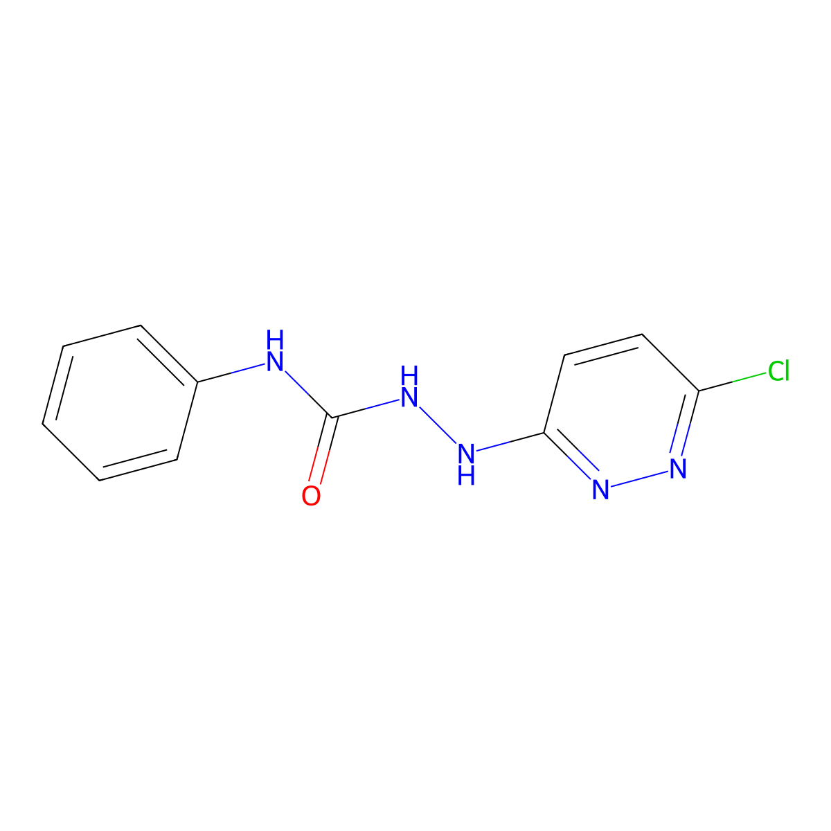 2-(6-chloropyridazin-3-yl)-N-phenylhydrazinecarboxamide molecular structure, CAS 182348-09-0
