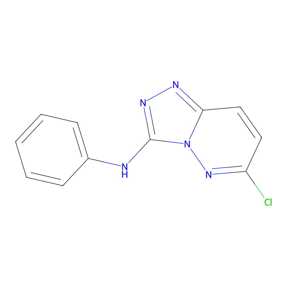 6-chloro-N-phenyl-[1,2,4]triazolo[4,3-b]pyridazin-3-amine molecular structure, CAS 182348-50-1
