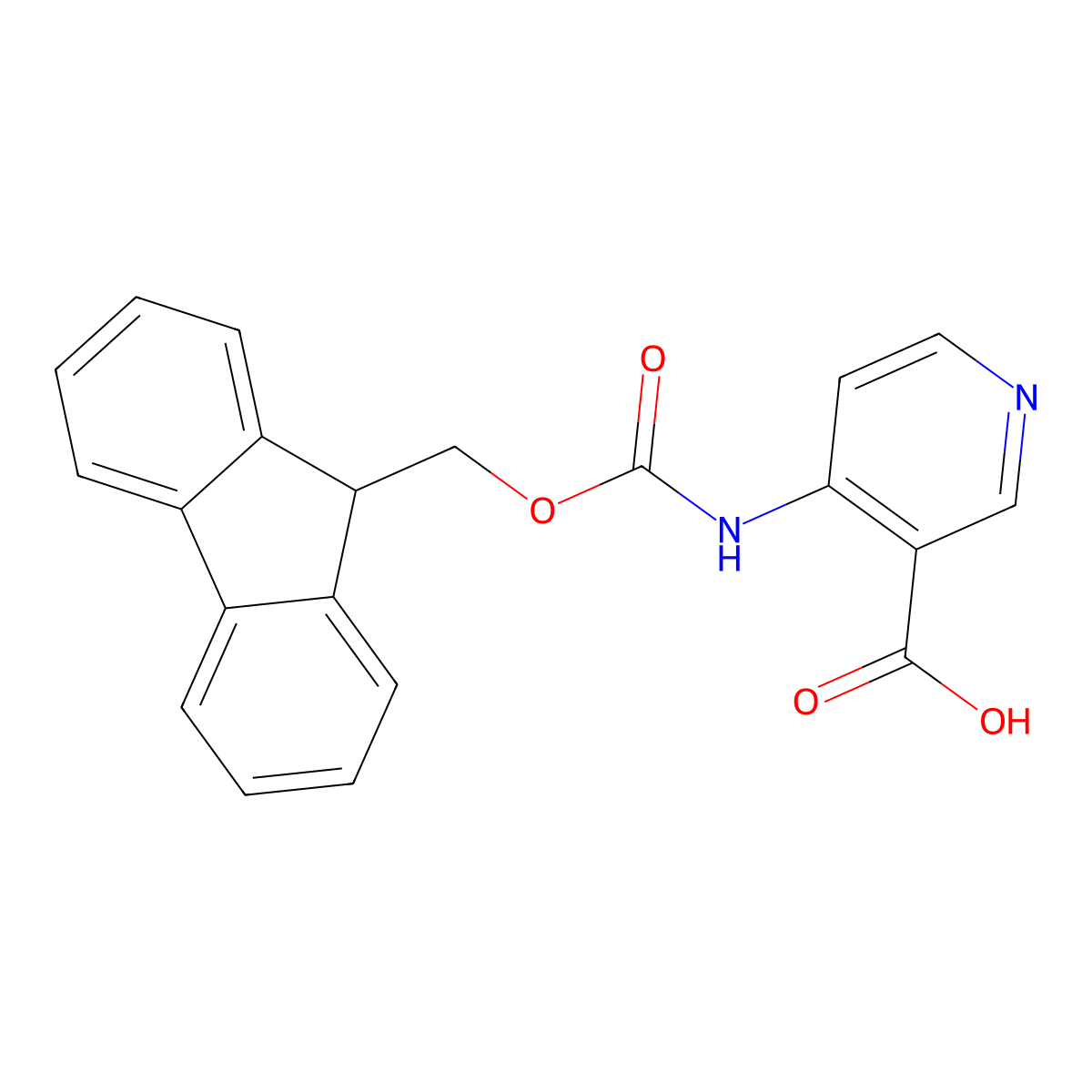 4-({[(9H-fluoren-9-yl)methoxy]carbonyl}amino)pyridine-3-carboxylic acid molecular structure, CAS 1823482-55-8