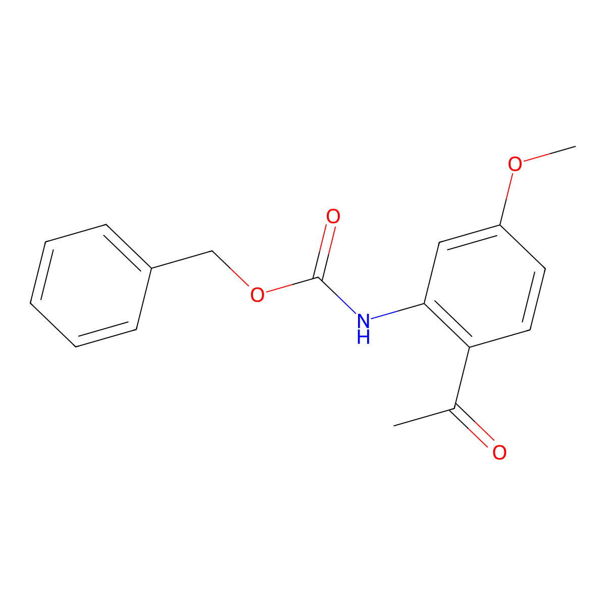 benzyl N-(2-acetyl-5-methoxyphenyl)carbamate molecular structure, CAS 1823483-11-9