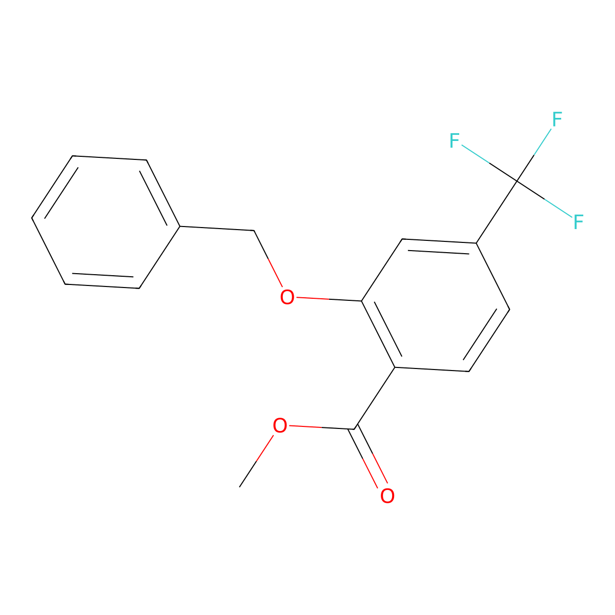 Methyl 2-(benzyloxy)-4-(trifluoromethyl)benzoate molecular structure, CAS 1823484-20-3