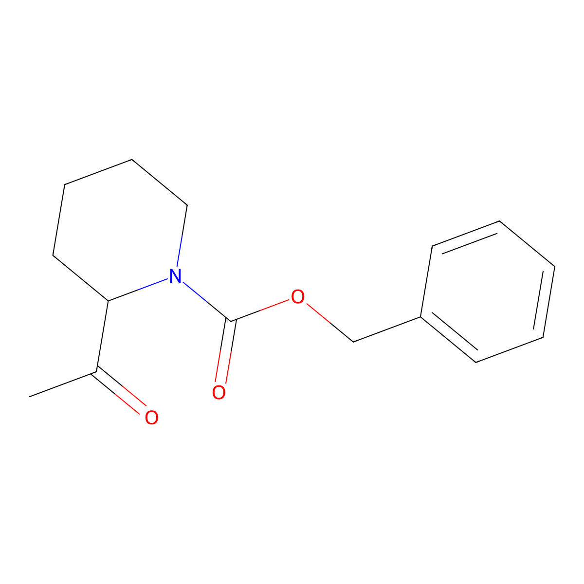 Benzyl 2-acetylpiperidine-1-carboxylate molecular structure, CAS 1823484-51-0