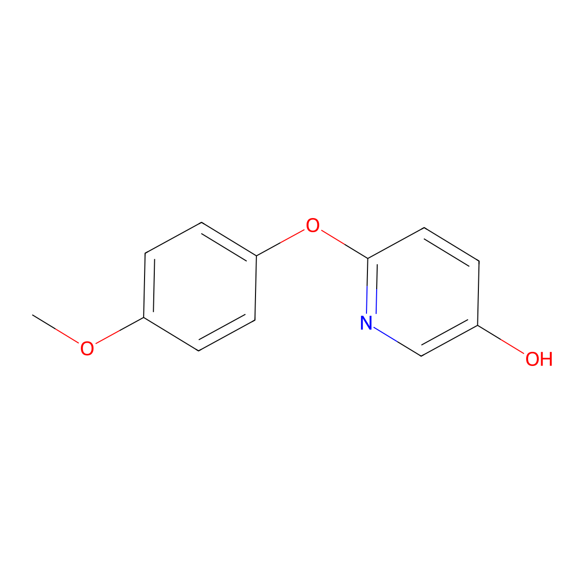 3-Pyridinol, 6-(4-methoxyphenoxy)- molecular structure, CAS 1823484-79-2