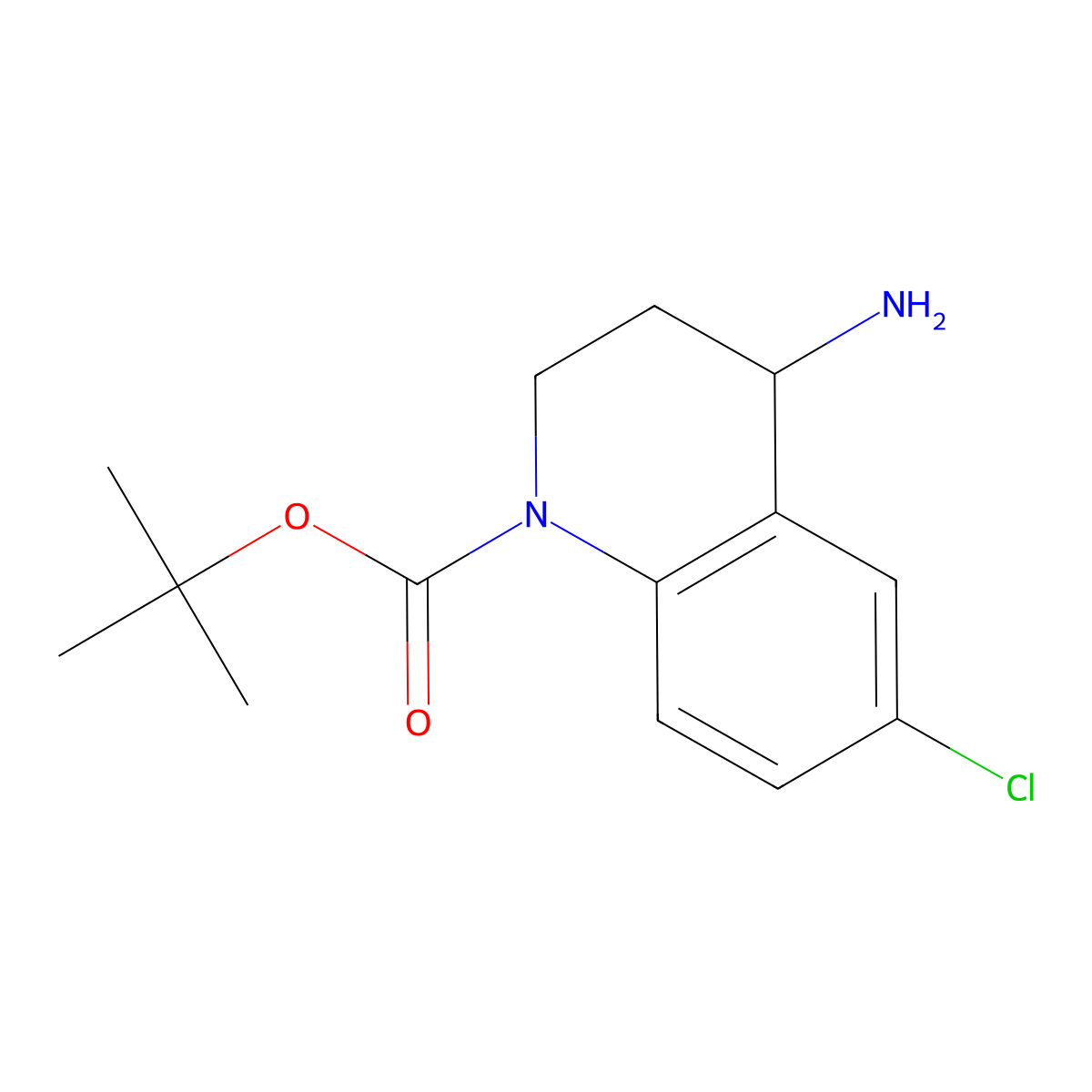 Tert-butyl 4-amino-6-chloro-1,2,3,4-tetrahydroquinoline-1-carboxylate molecular structure, CAS 1823485-35-3