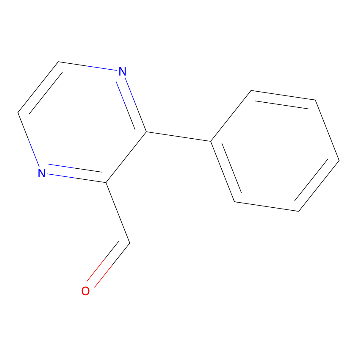 3-Phenylpyrazine-2-carbaldehyde molecular structure, CAS 1823490-22-7