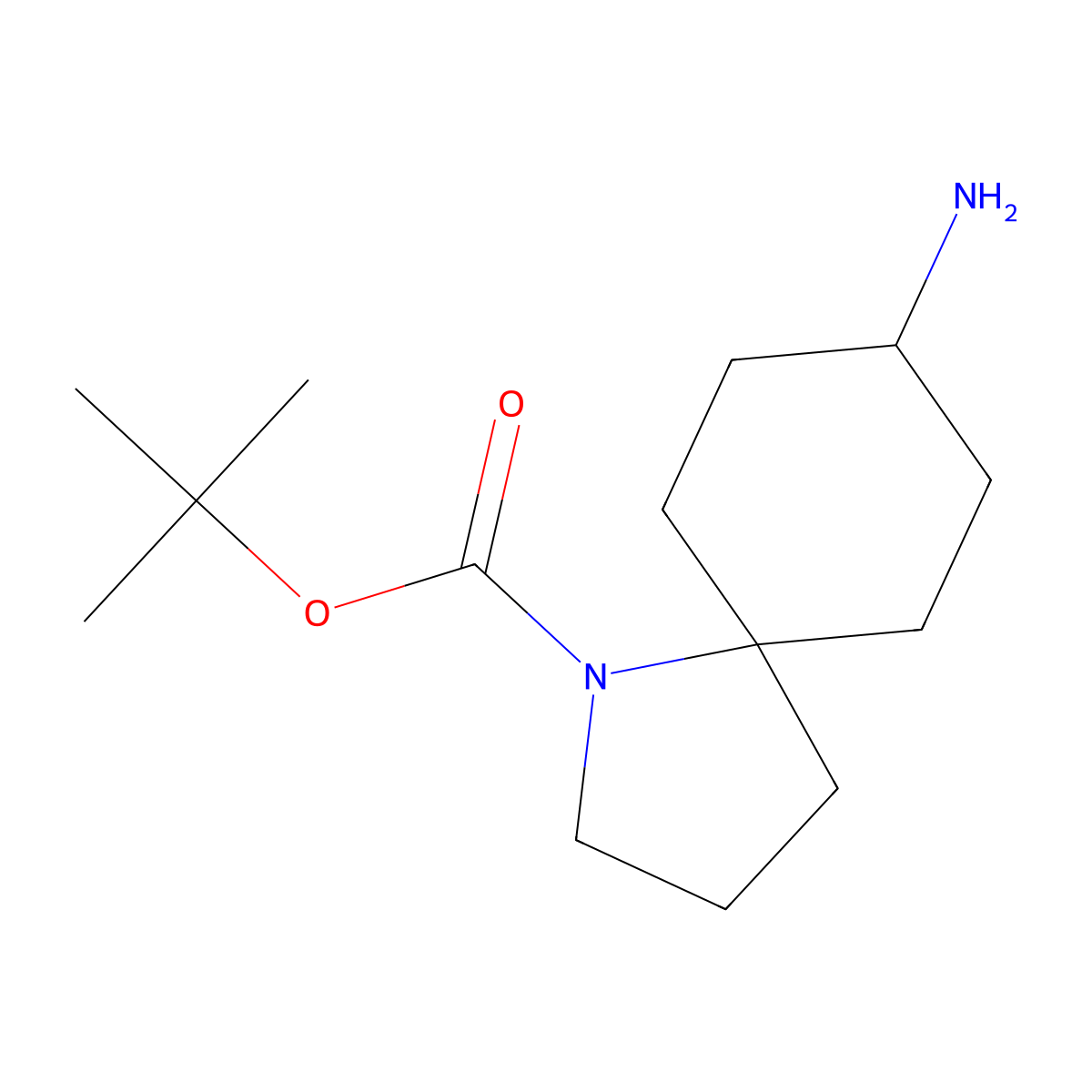tert-Butyl 8-amino-1-azaspiro[4.5]decane-1-carboxylate molecular structure, CAS 1823492-83-6