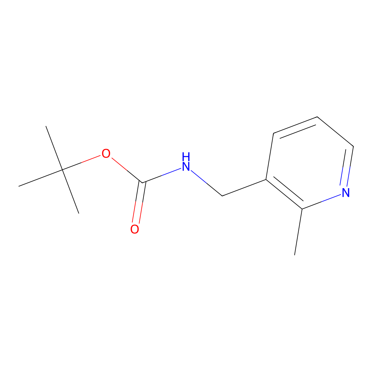 tert-Butyl ((2-methylpyridin-3-yl)methyl)carbamate molecular structure, CAS 1823494-56-9
