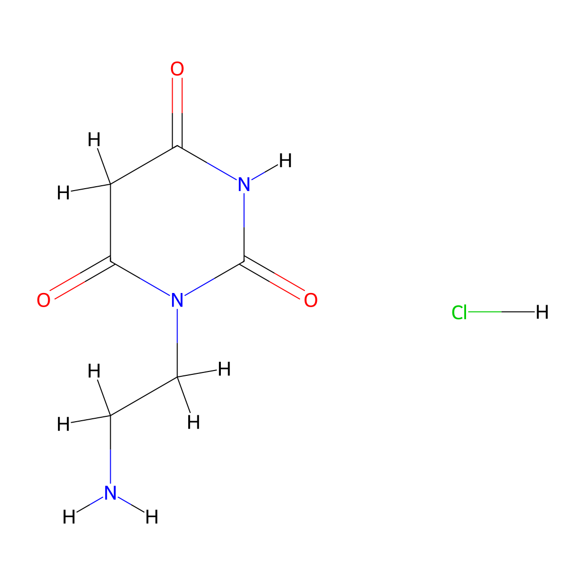 1-(2-Aminoethyl)-1,3-diazinane-2,4,6-trione hydrochloride molecular structure, CAS 1823495-68-6