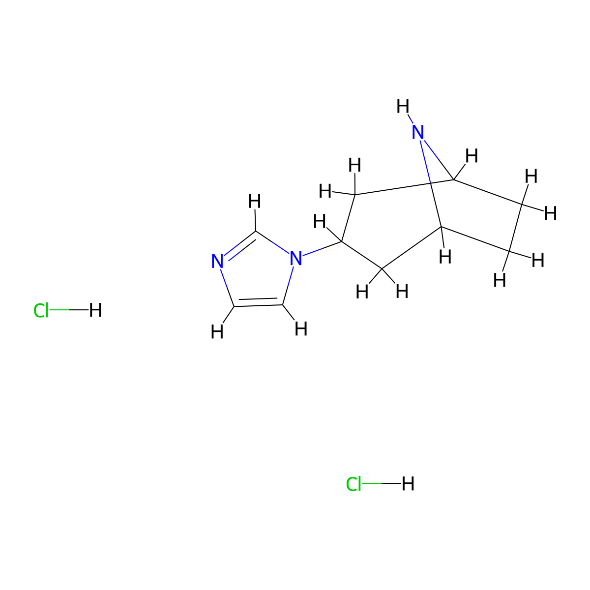 3-(1H-imidazol-1-yl)-8-azabicyclo[3.2.1]octane dihydrochloride molecular structure, CAS 1823495-83-5