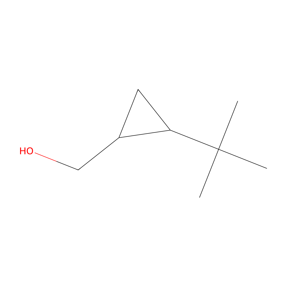 (2-Tert-butylcyclopropyl)methanol molecular structure, CAS 1823496-19-0