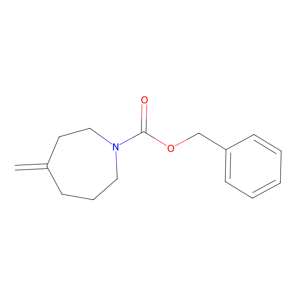 Benzyl 4-methyleneazepane-1-carboxylate molecular structure, CAS 1823496-66-7