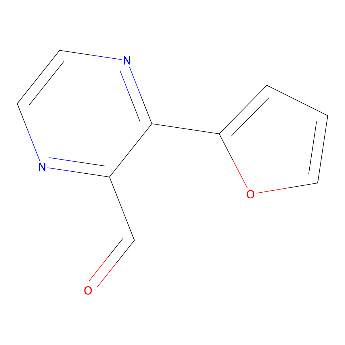 3-(Furan-2-yl)pyrazine-2-carbaldehyde molecular structure, CAS 1823498-75-4