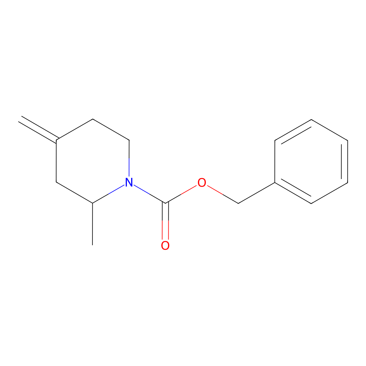 Benzyl 2-methyl-4-methylenepiperidine-1-carboxylate molecular structure, CAS 1823498-94-7
