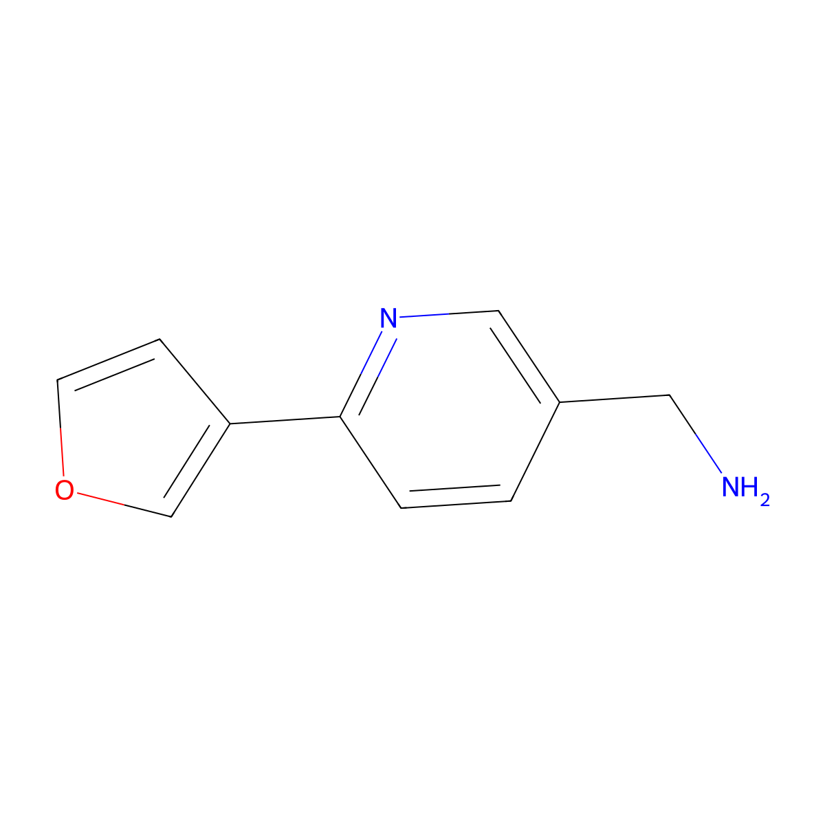 [6-(Furan-3-yl)pyridin-3-yl]methanamine molecular structure, CAS 1823499-29-1