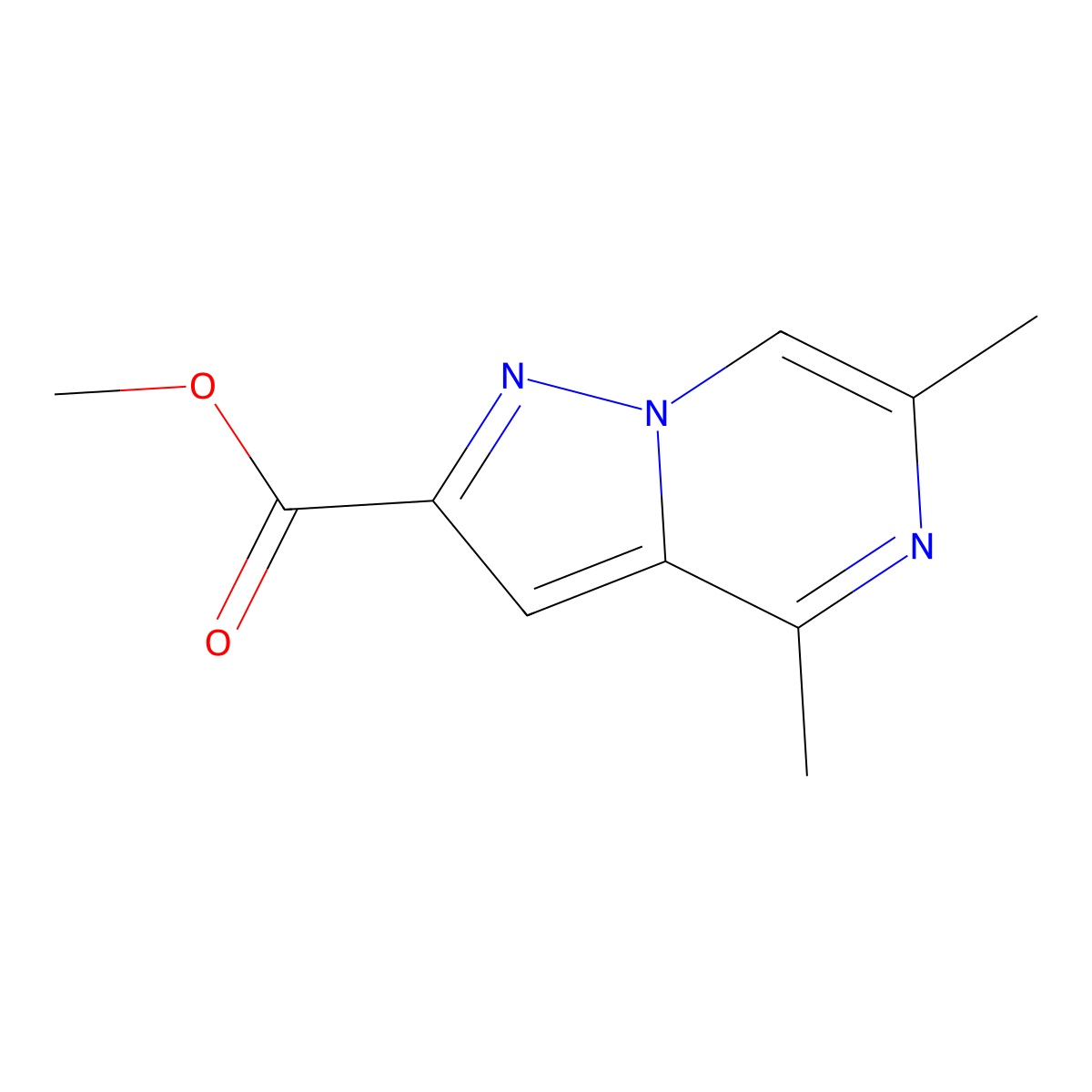 Methyl 4,6-dimethylpyrazolo[1,5-a]pyrazine-2-carboxylate molecular structure, CAS 1823499-68-8