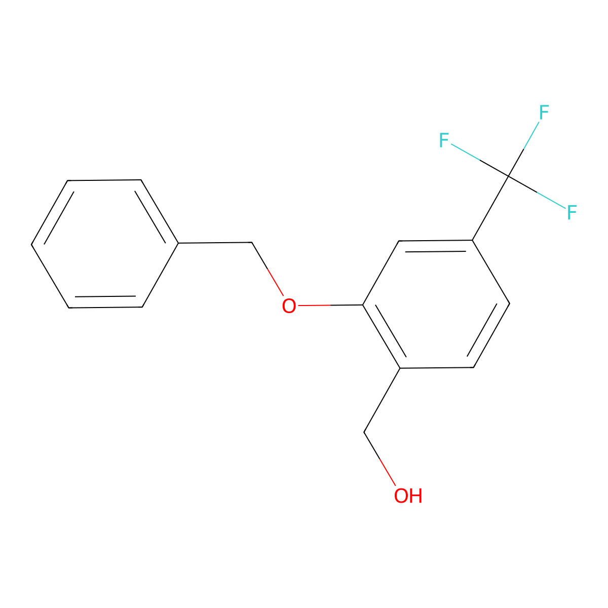 (2-(Benzyloxy)-4-(trifluoromethyl)phenyl)methanol molecular structure, CAS 1823499-69-9