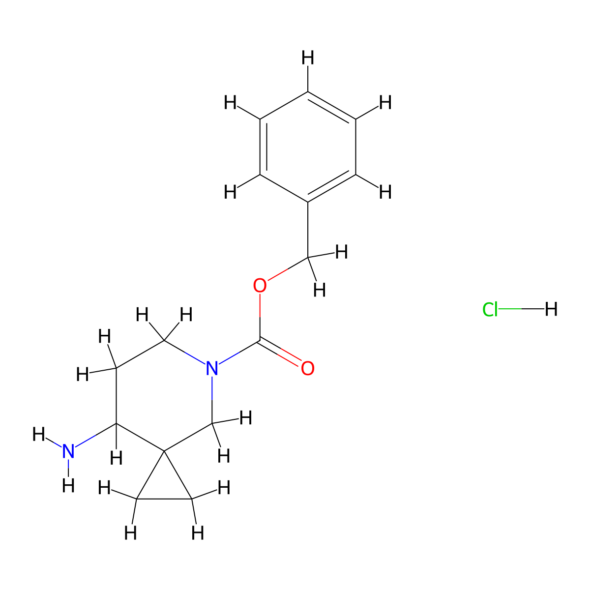 Benzyl 8-amino-5-azaspiro[2.5]octane-5-carboxylate hydrochloride molecular structure, CAS 1823500-42-0