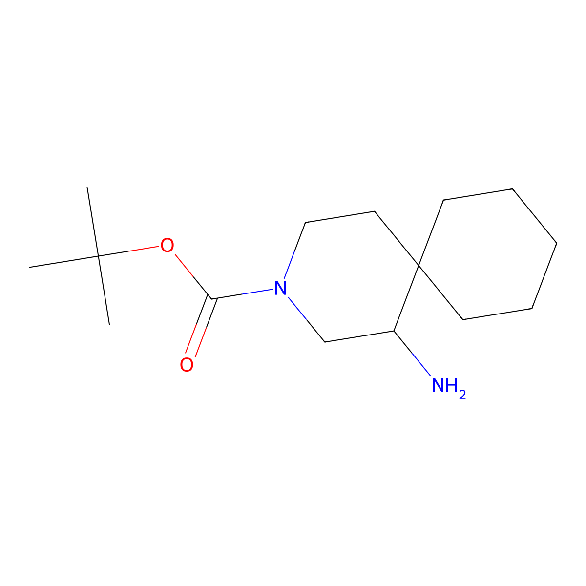 Tert-butyl 1-amino-3-azaspiro[5.5]undecane-3-carboxylate molecular structure, CAS 1823501-19-4
