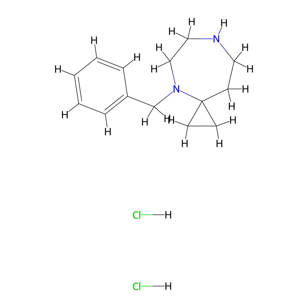 4-Benzyl-4,7-diazaspiro[2.6]nonane dihydrochloride molecular structure, CAS 1823501-60-5