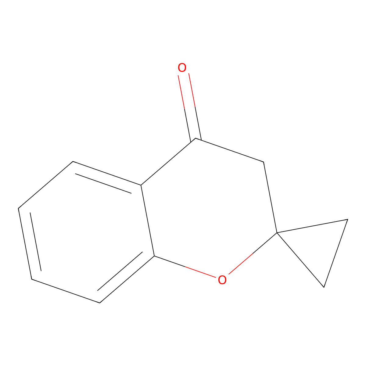 3,4-Dihydrospiro[1-benzopyran-2,1'-cyclopropan]-4-one molecular structure, CAS 1823504-79-5