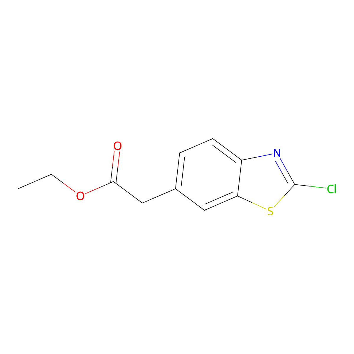 (2-Chloro-benzothiazol-6-yl)-acetic acid ethyl ester molecular structure, CAS 1823505-06-1