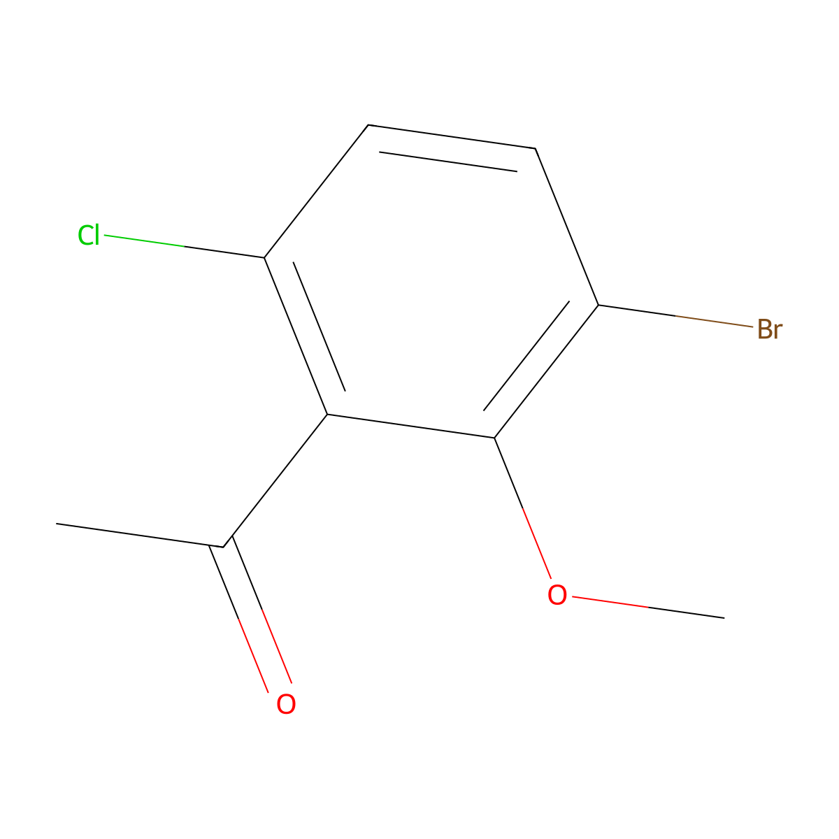 3'-Bromo-6'-chloro-2'-methoxyacetophenone molecular structure, CAS 1823505-17-4