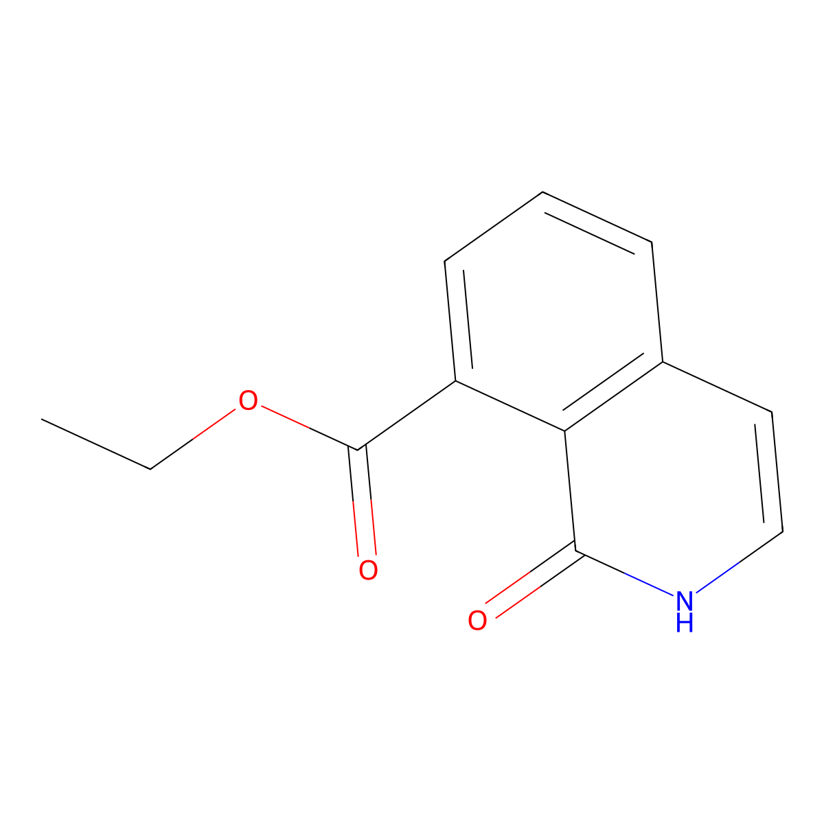 Ethyl 1-oxo-1,2-dihydroisoquinoline-8-carboxylate molecular structure, CAS 1823506-70-2