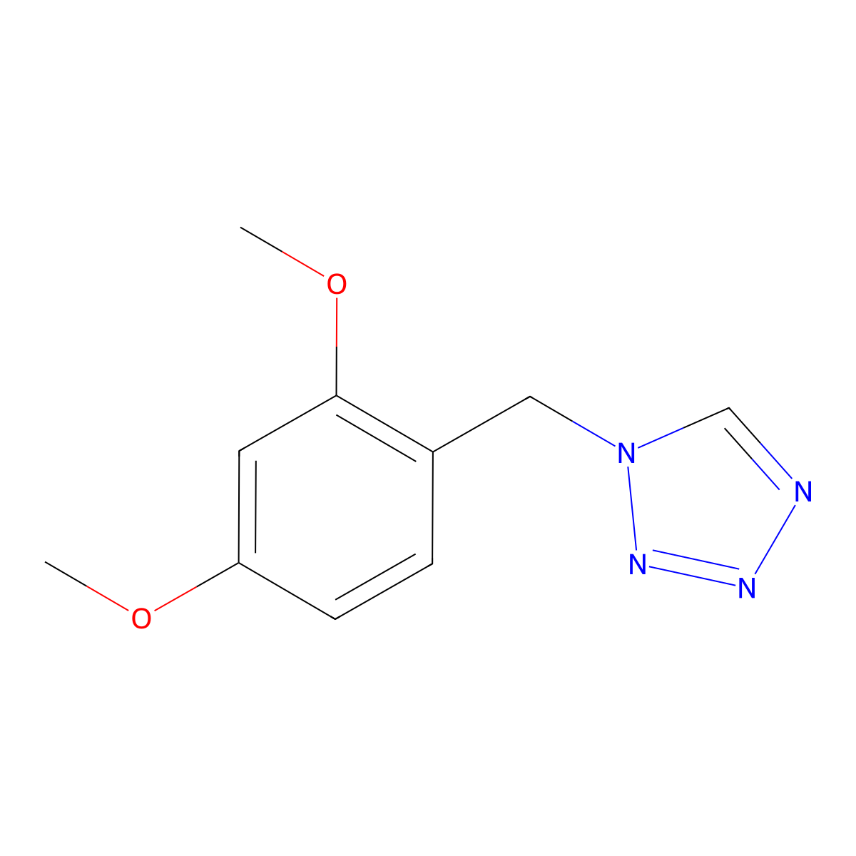 1-(2,4-Dimethoxybenzyl)tetrazole molecular structure, CAS 1823509-44-9