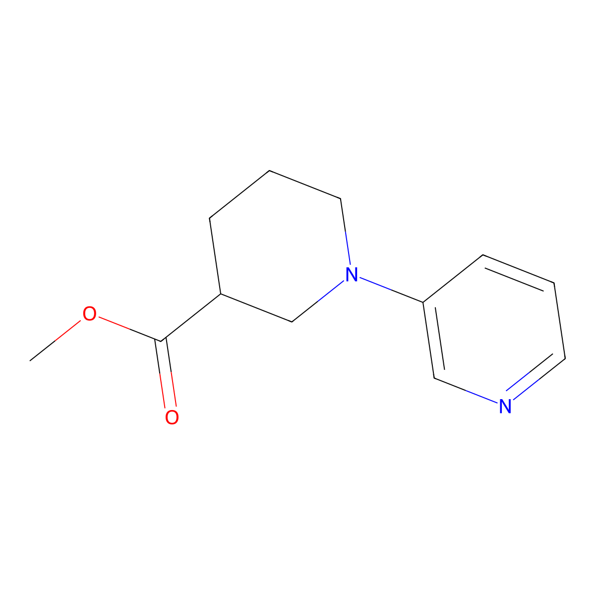 Methyl 1-(pyridin-3-yl)piperidine-3-carboxylate molecular structure, CAS 1823509-89-2