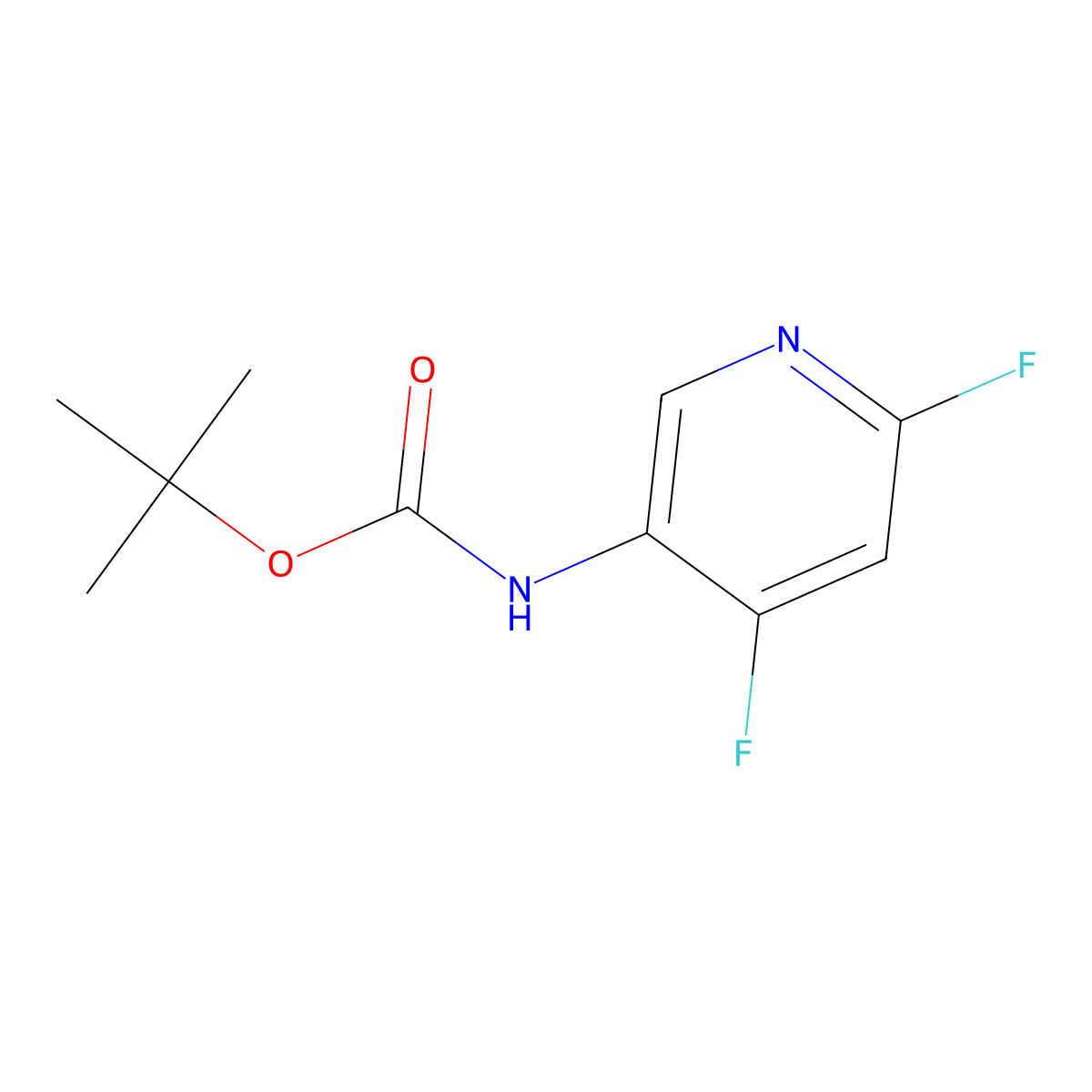tert-butyl (4,6-Difluoropyridin-3-yl)carbamate molecular structure, CAS 1823510-05-9